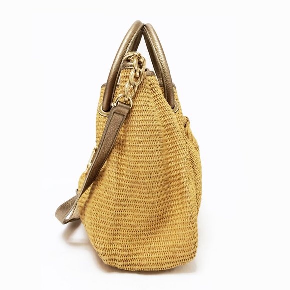 Michael by Michael Kors Natural Straw Satchel Bag - Picture 2 of 10